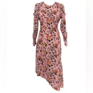 Topshop 🌸Floral Print Ruffle🌸Open Back Midi Dress, Sz 2